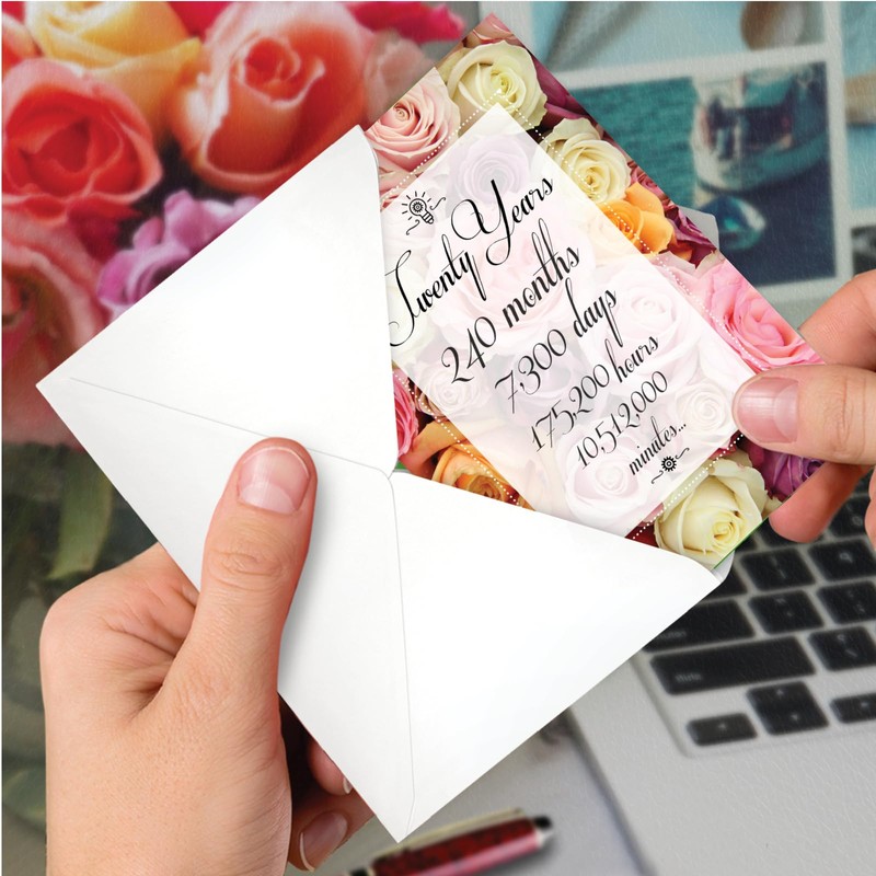NobleWorks 20th Anniversary Work Milestone Congratulations Notecard (Co-Worker) w/ 5