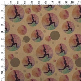 GRAPHICS & MORE High Lunge Crescent Variation Yoga Pose Premium Kraft Gift Wrap Wrapping Paper Roll