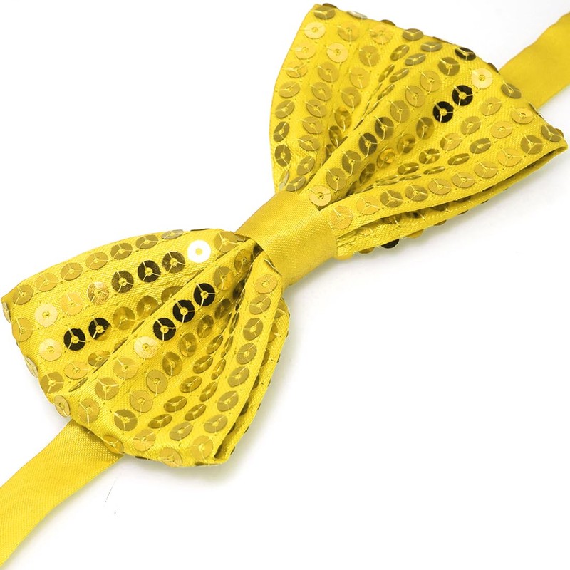 YeeHeen Sequin Bow Ties for Kids Adjustable Pre-tied Shiny Bowtie