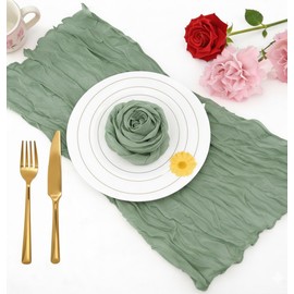 Servilletas de Tela para Mesa de Lino Lavables, 10Pz Servilletas de Tela Dobladillo Reutilizables, Servilletas Cuadradas 50x50cm, Servilletas Bohemias Decoración Cena Eventos Bodas y Fiestas (Verde)