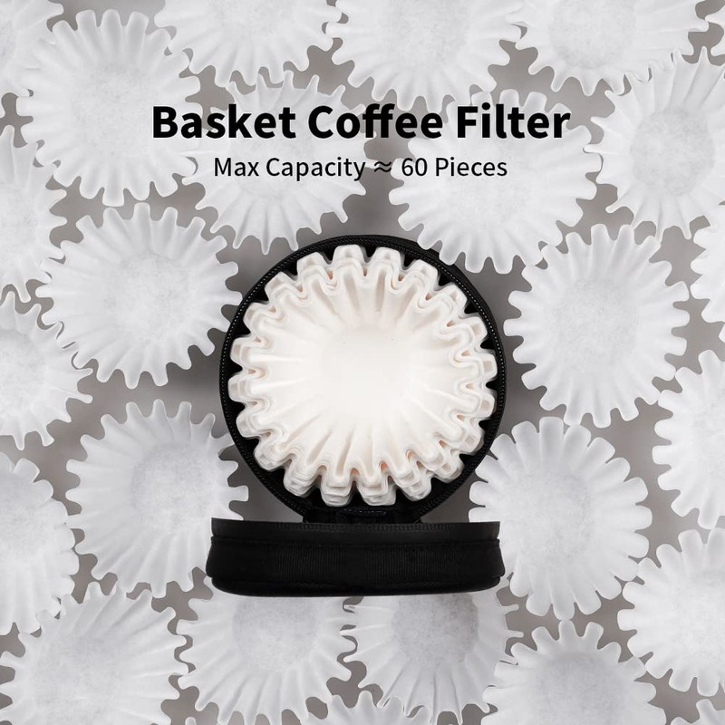 watchget Basket Coffee Filter Holder Coffee Filter Storage Bag Round