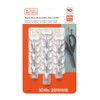 BLACK+DECKER Wire Toggle Wall Hooks, Quick Stick Adhesive, Removeable, 10