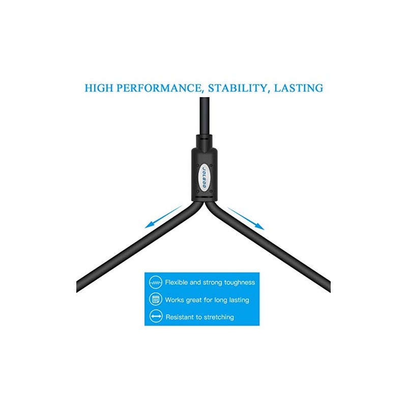 JOLGOO Cable de inserción TRS de 1/4" a RCA dual,