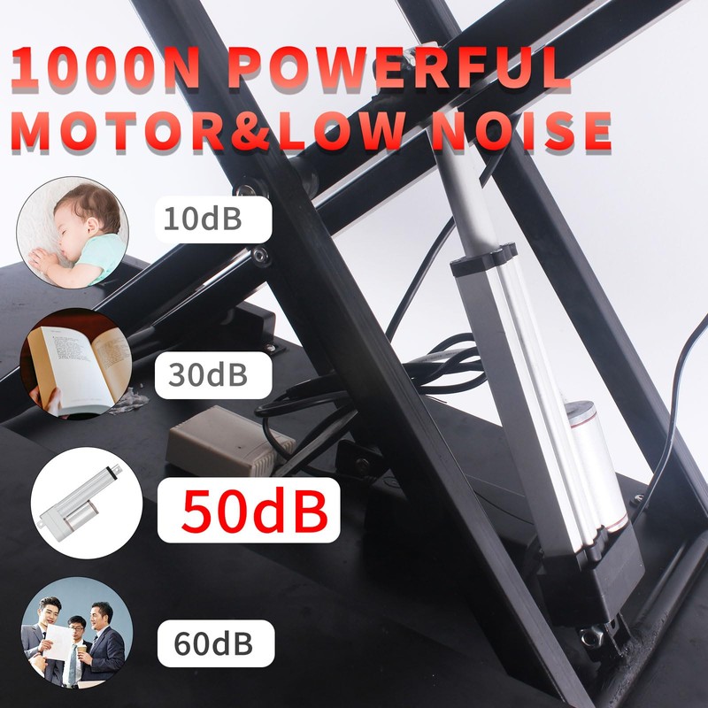 Juyancao 1000N 300mm 12“Electric Linear Actuator Motor, 12V High Load