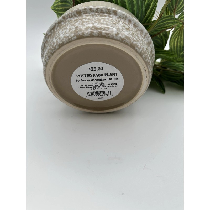 Threshold Ceramic Potted Faux Artificial Plant 6 In Height 15