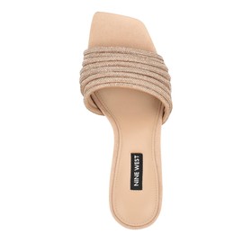 Nine West Women's Harbor5 Heeled Sandal, Barely Nude 110, 8.5