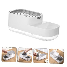 WOONEKY Pump Type Soap Dispenser Foaming Design Refillable Kitchen Soap Dispenser Easy Press Action Plastic for Dishwashing and Bathroom Use
