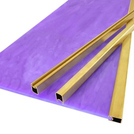 Brass Came U-Channel 1/2" for Stained Glass Art – 37" Length, Set of 12 Pieces – DIY Craft & Decoration Projects