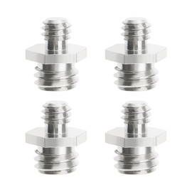 ECSiNG 4Pcs 1/4 Inch to 3/8 Inch Male Threaded Screw Adapter for Camera Accessories
