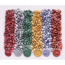 600Pcs Wax Seal Beads, Christmas Sealing Wax Beads for Wax Seal Stamp, Red Green Gold Wax Seal Beads Set with 6 Colors Perfect for Christmas Gift Sealing, Letter Sealing (Classic)