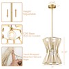 Untrammelife Modern Drum Pendant Light,Luxe Hand-Wrapped Bleached Natural Rope Hanging