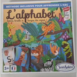 Sentosphère 148 Alphabet - Sensory and Educational Game - Includes Method for Learning ABC - Letters, Braille and Sign Language - from 3 Years