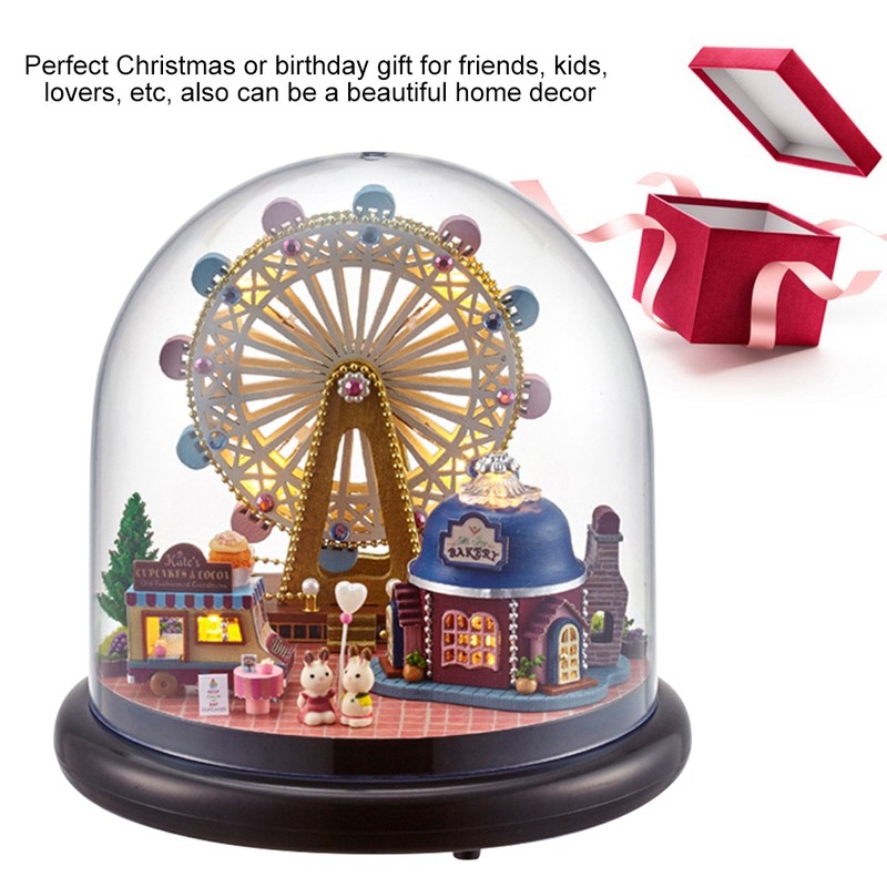 DIY Handcraft Buildings Mini House Kit with LED Lights Christmas