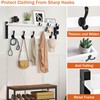 4 in 1 Coat Rack Wall Mount with Shelf, Coat