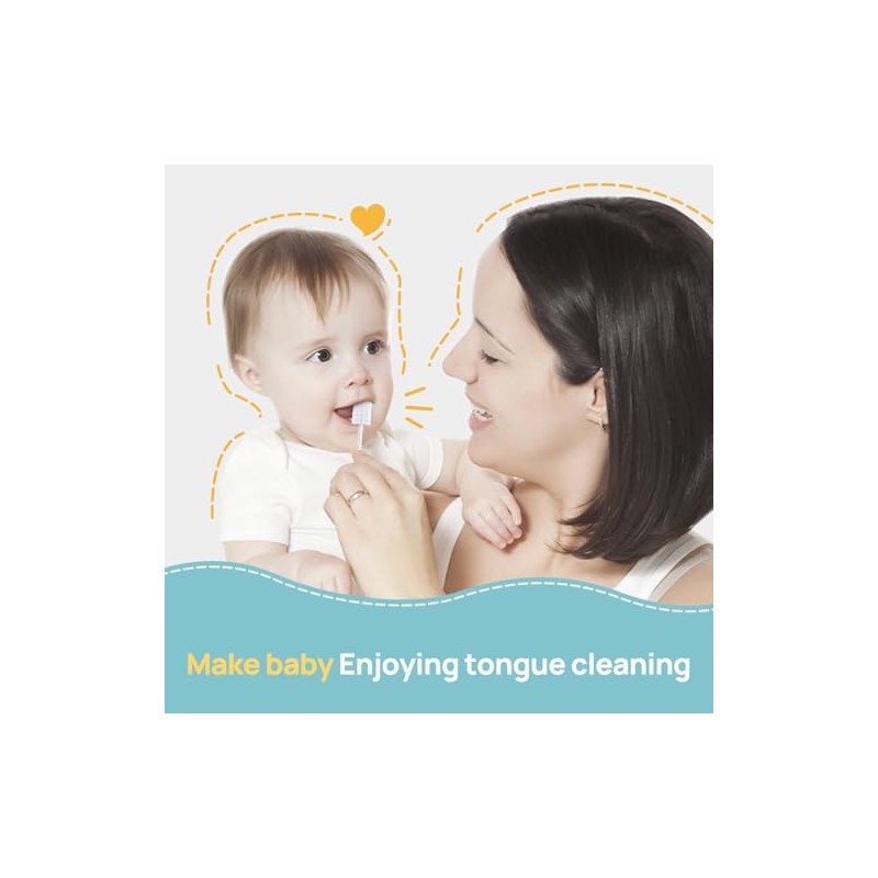 Papablic Limpiador de lengua para bebé, limpiador de encías con