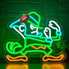 University Neon Sign for Wall Decor University Football Team Logo Led Neon Sign for Man Cave Birthday Gifts for Fans Led Neon Light for Party Club Bar Dorm Decor Size13.7 * 11.9Inch