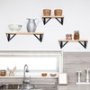 Vilobos Wall Mounted Floating Shelf Set of 3 Solid Wood