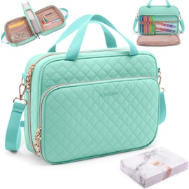 IMAGINING Large Bible Case with Cover for Women - Carrying Case with Shoulder Strap - Bag Packed in Gift Box - Carrier with Pockets for Study Suppliers - Gift for Girls