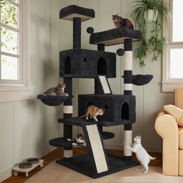 Multi-Level Cat Tree Tower Indoor Cozy Plush Perches Condo Sisal