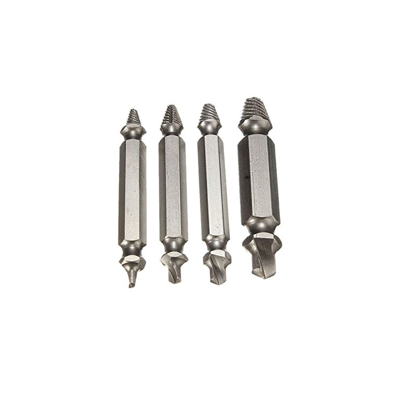CEFEPH 4 Piece Screw Extractor Defective Screw Remover Made of