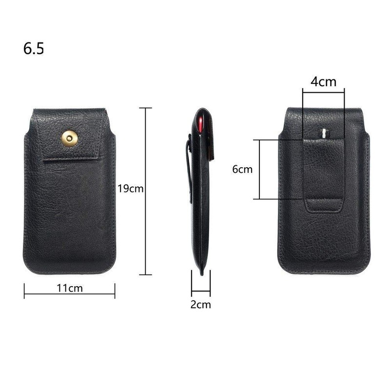 DFV mobile - Leather Cover Vertical Belt Case with Magnetic