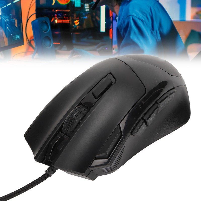 Gaming Wired Mouse RGB 6 DPI Levels High Accuracy Black