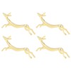 4Pcs Chopstick Rest Smoother Surfaces Reusable Cute Animal Design Gold