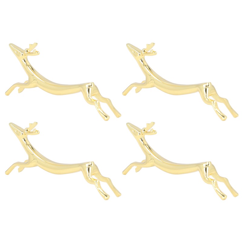 4Pcs Chopstick Rest Smoother Surfaces Reusable Cute Animal Design Gold