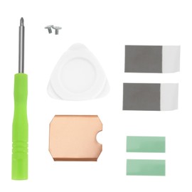 EMSea 1 Set SSD Heatsink Thermal Pads Kit M.2 2230 SSD Copper Heatsink Cover Compatible with Steam Deck Heat Shield Cover Replacements Repair with Screwdriver Tools Kit