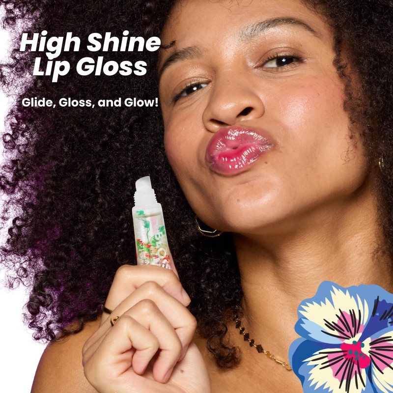 Blossom Lip Gloss Tubes, Watermelon Scented Thick Clear High Shine
