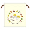 Toshin Pack 605260 Noraneko-Gunn Drawstring Pudding Alamodo Kinchaku Bag Drawstring