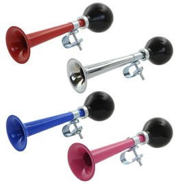 Bike Horn, Silver Blue Red Pink Bicycle Horn,4 Pack Cycling Bicycle Hooter, Clown Horn for Road Bike Mountain Bikes