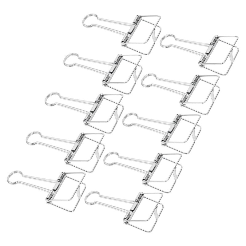 51mm 30pcs Binder Clips Strong Clamping Force Metal Hollow Tail
