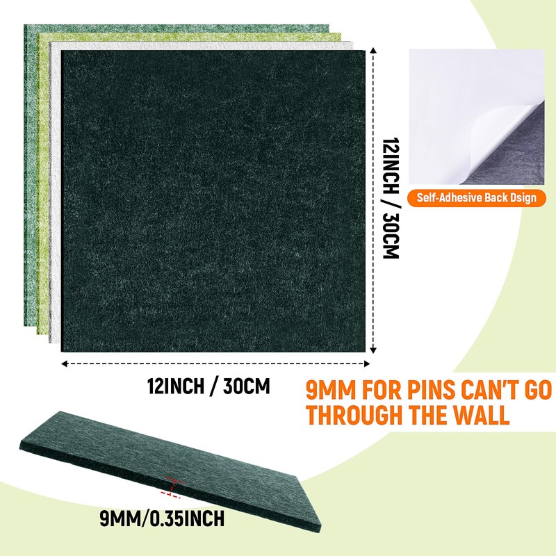 Hahafelt 16 Pack Large Felt Cork Boards School Bulletin Boards