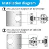 2 Pcs Hinges Repair Plate, Stainless Steel Hinges Repair Brackets