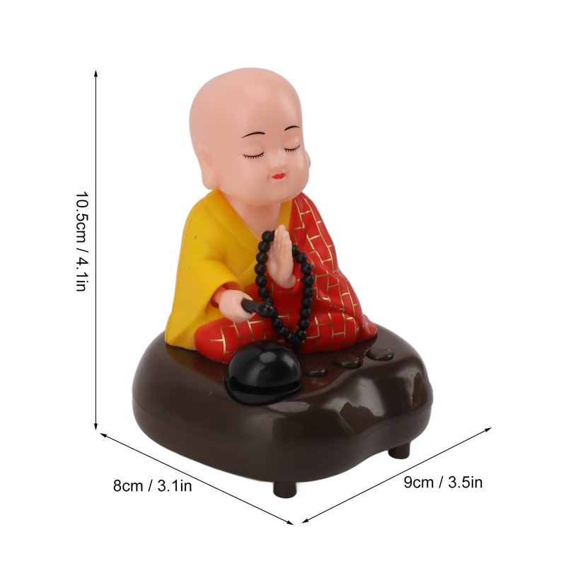 Little Monk Figurine USB Charging 6 Songs Music LED Nodding