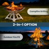 21" Portable Outdoor Fire Pit with Charcoal Grill Net &