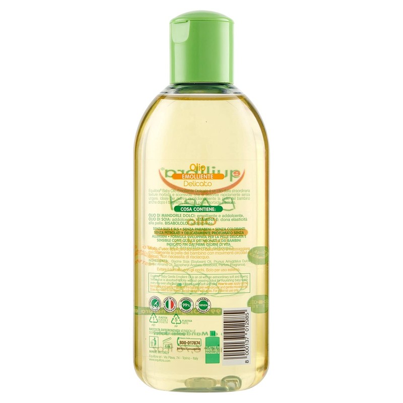 baby olio naturale emolliente delicato 200 ml