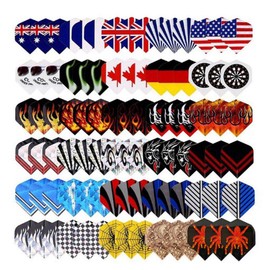 POFET 90pcs Standard Dart Flights Wholesale Durable PET Dart Flights Perfect Accessories Equipment Accessories