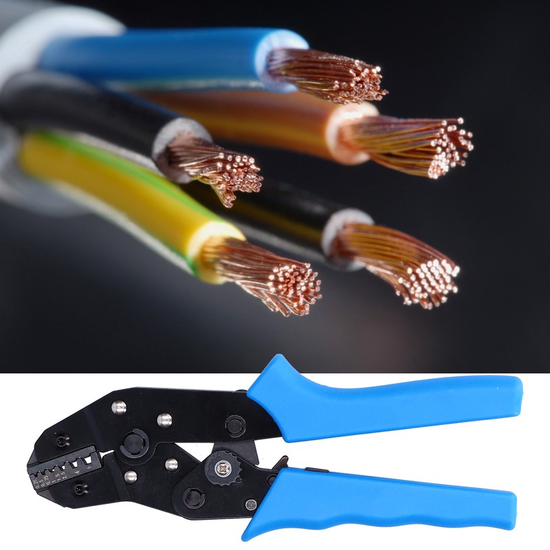 Ratchet Crimp Pliers Terminal Plug Spring High Carbon Steel Quick