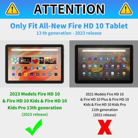 CGFGHHUY Case for All New Fire HD 10 Tablet 13th Generation 10.1 inch 2023 Release Lightweight Protective PU Leather Smart Stand Case Cover with Auto Wake Sleep - Books