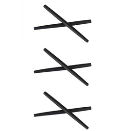 NicelyFit Replacement Temple Ear Socks for Oakley Glass Frame OX3024 OX3085 OX3144 OX5055 OX5113 OX5120 OX3133 (Black - 3 Pairs)