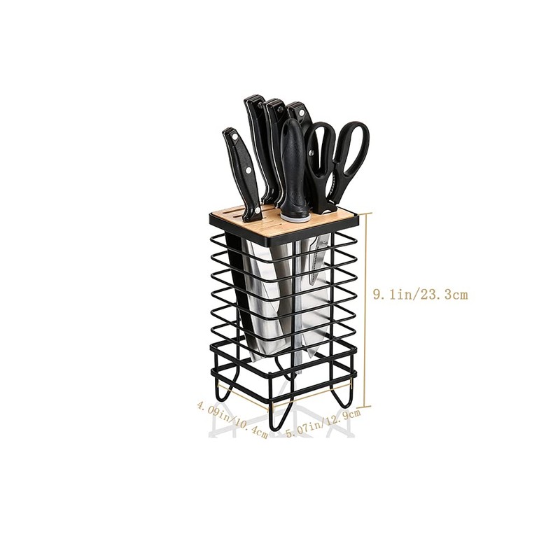 LINFIDITE Knife Block Holder Universal Kitchen Knife Organizer Storage Stand