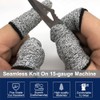 Blue, Finger Cots Cut Resistant Protection, 10 Pieces Reusable Finger