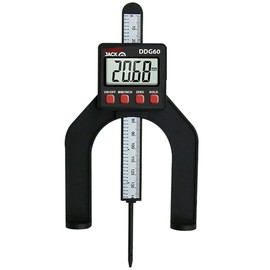 LUMBER JACK Digital Depth Gauge 0-80mm Digital Height Measuring Tool LCD Display, Magnetic Woodworking Caliper for Precision Rebate & Groove Settings