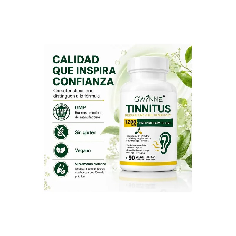 Gwynne Alivio Del Zumbido En Los Oídos 1200mg Tinnitus Relief