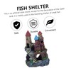Sosoport 2pcs Aquarium Castle Ornament Fish Tank Background Resin Craft