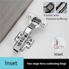2 Pcs Inset Soft Close Hinges, Heavy-Duty Frameless European Concealed