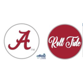 PAc Golf ALABAMA CRIMSON TIDE 2 Sided Ballmarkers Ball Marker fit divot tool ROLL QTY = 1