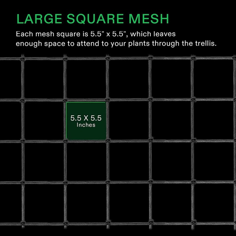 VIVOSUN 2-Pack 3x3FT Elastic Trellis Netting w/ Hooks for Plants